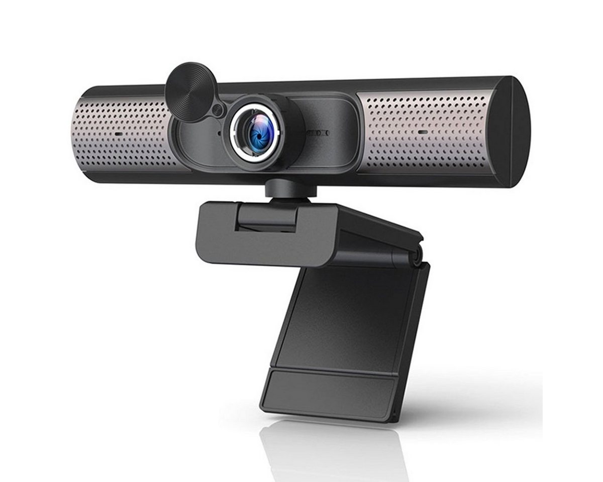 KINSI Webcam, 2K/4K, Live Cam, HD Cam, USB-Anschluss, Autofokus, Full HD Full HD-Webcam (PC-Webcam, mit Objektivdeckel und zwei Mikrofonene) von KINSI