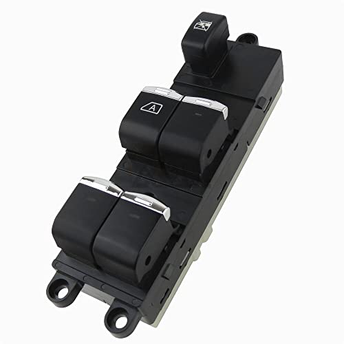 Fensterschalter 25401. -JD001. Chrom Master Electric Power Fensterheber Schalter/Compatible With Nissan Navara D40 2004-2016 / Compatible With Qashqai J10 2.0 D. Ci 4wd. Autoteile(Main drive switch) von KIOOS