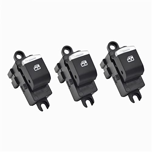 Fensterschalter 25401. -JD001. Chrom Master Electric Power Fensterheber Schalter/Compatible With Nissan Navara D40 2004-2016 / Compatible With Qashqai J10 2.0 D. Ci 4wd. Autoteile(Single-3) von KIOOS