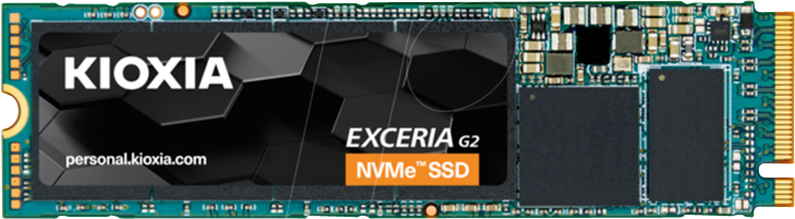 LRC20Z002TG8 - KIOXIA EXCERIA G2 NVMe-SSD, 2 TB, M.2 PCIe 3.0 von KIOXIA