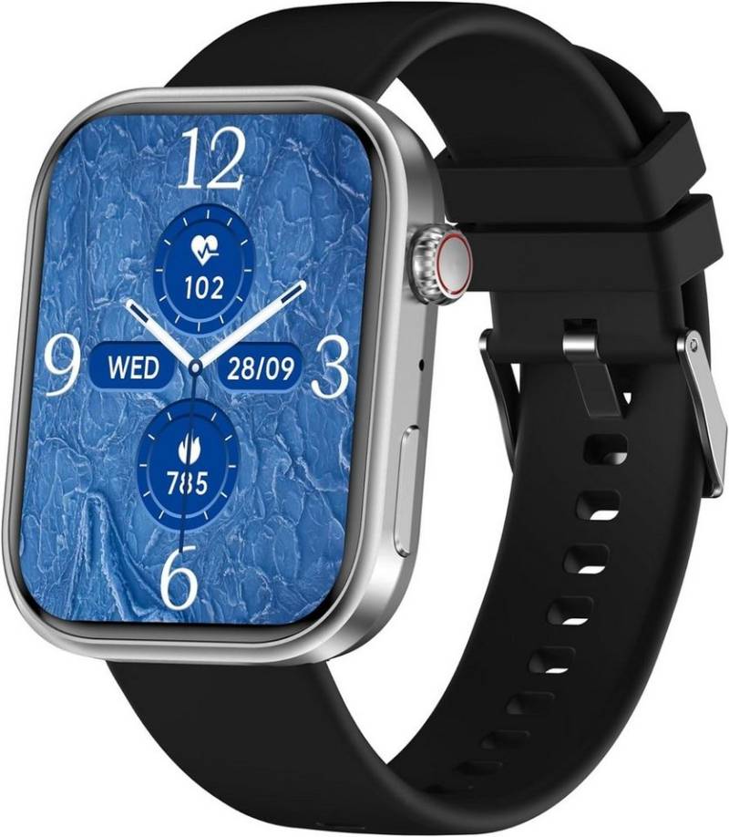 KIPTUMTEK Smartwatch (2,01 Zoll, Android, iOS), mit Telefonfunktion Fitness Tracker IP68 Wasserdicht, Blutsauerstoff von KIPTUMTEK