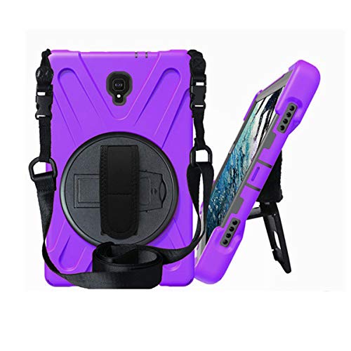 Galaxy Tab A 10.5 Hülle T590 2018, KIQ Stoßfest Heavy Duty Military Armor Hybrid Case Cover Kickstand for Samsung Galaxy Tab A 10.5 2018 SM-T590 (Shield Purple) von KIQ