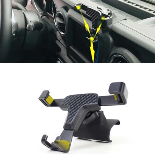KIROJA Autotelefonhalterhalterung für Jeep Wrangler JL 2019 2020 2021 2022, Armaturenbretthalterung, Handyhalter, Handyhalterung von KIROJA