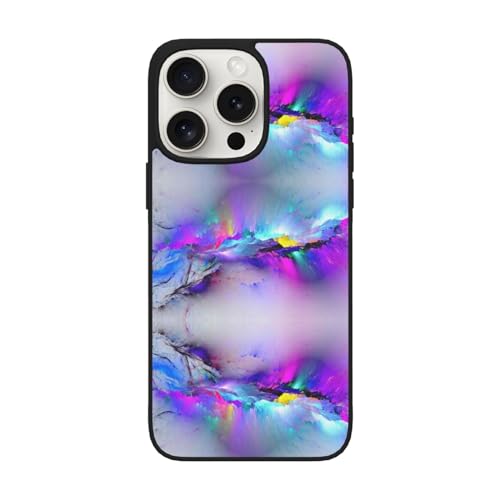 KIROJA Northern Lights Painting Print für iPhone 15, weiche Glashülle, 6,1 Zoll für iPhone 15 Pro, 17 cm (6,1 Zoll) für iPhone 15 Pro Max von KIROJA