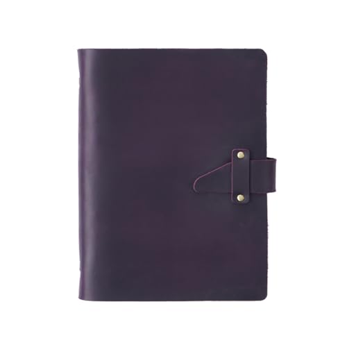 KISSKI·H Olvido Reise-Notizbuch, A5, Leder, nachfüllbar, liniert, 6-Ringbuch, Notizblock, Organizer, Vintage-Tagebuch für Studenten/Schriftsteller/Business, persönliches/geschäftliches Geschenk, Lila von KISSKI·H Olvido