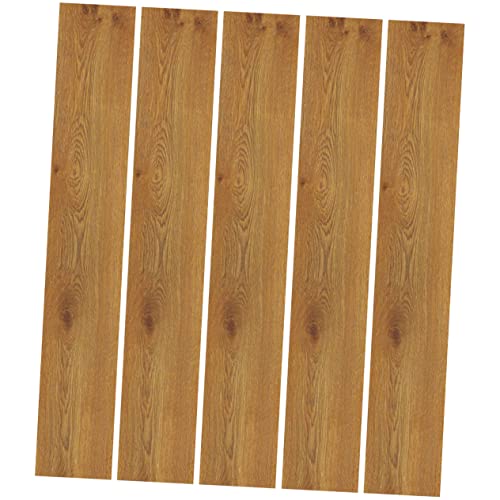 KITANDOVE 5er Packung Bodenaufkleber Holzmaserung Entfernbare Vinyl-bodenfliesen Selbstklebende Fliesenaufkleber Für Küche Und Wohnzimmer von KITANDOVE