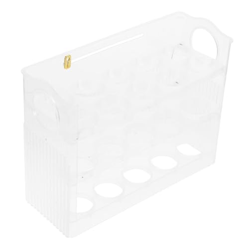 KITANDOVE Eierregal Aufbewahrungsbox für Eier -Eierregal Eieraufbewahrungstablett eierhalter egg holder for refrigerator Eier-Organizer-Rack 3-lagiger Eierhalter Seitentür Wiederverwendbar von KITANDOVE