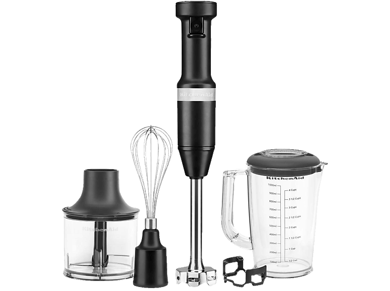 KITCHENAID 5KHBV83EBM STABMIXER MATT SCHWARZ Stabmixer Matt Schwarz (180 Watt, Mixbehälter 1 l) von KITCHENAID