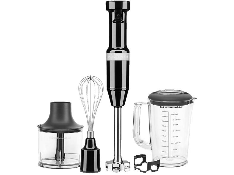 KITCHENAID 5KHBV83EOB STABMIXER ONYX SCHWARZ Stabmixer Onyx Schwarz (180 Watt, Mixbehälter 1 l) von KITCHENAID