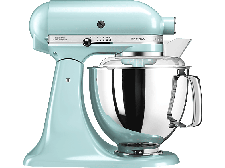 KITCHENAID 5KSM175PCEIC Artisan Küchenmaschine Eisblau (Rührschüsselkapazität: 4,8 l, 300 Watt) von KITCHENAID