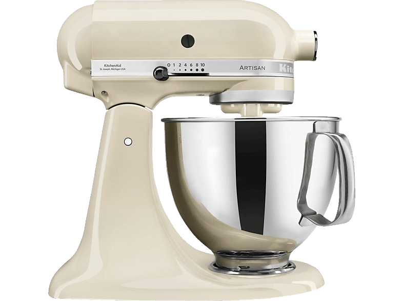 KITCHENAID 5KSM175PSEAC Artisan Küchenmaschine Almond Creme (Rührschüsselkapazität: 4,8 l, 300 Watt) von KITCHENAID