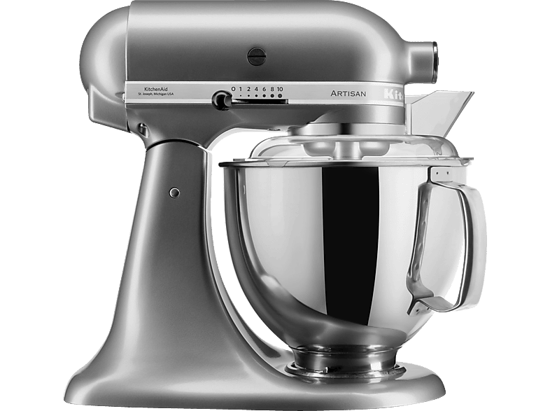 KITCHENAID 5KSM175PSECU Artisan Küchenmaschine Silber (Rührschüsselkapazität: 3 l, 300 Watt) von KITCHENAID