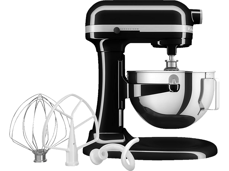 KITCHENAID 5KSM55SXXEOB Küchenmaschine Onyx Schwarz (Rührschüsselkapazität: 5,2 l, 375 Watt) von KITCHENAID