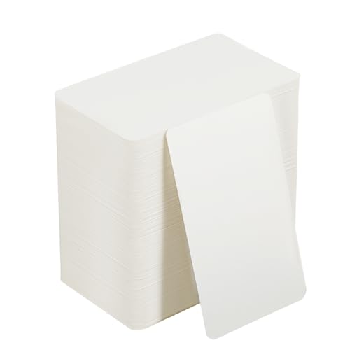 200 Stück Kraftpapier Karten - Blanko Karten - Blanko Spielkarten, 9 × 5,4 cm, 350 g/m² weißes Kraftpapier, für Inkjet- und Laserdruck von KITDAHOM