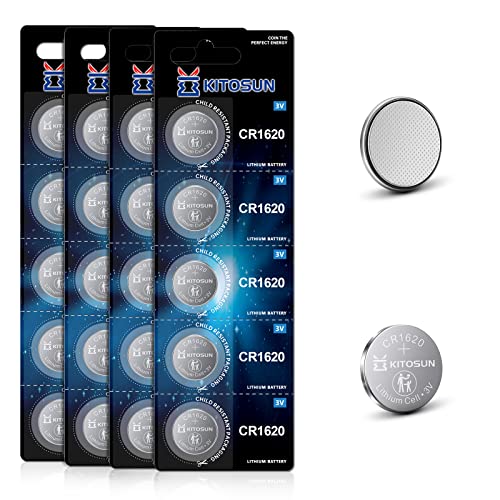 Kitosun CR1620 3V Lithium Knopfzellen Batterien – CR 1620 Lithium Zelle Knopf Batterie Akku für Mazda Toyota Lexus Honda Accord Auto Schlüsselanhänger Fernbedienung Alarmsystem LED-Kragen (20 Stück) Kitosun CR1620 3V Lithium Knopfzellen Batterien – CR 1620 Lithium Zelle Knopf Batterie Akku für Mazda Toyota Lexus Honda Accord Auto Schlüsselanhänger Fernbedienung Alarmsystem LED-Kragen (20 Stück) von KITOSUN