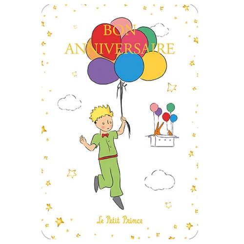 KIUB Karte "Kleiner Prinz mit schönen Luftballons, zum Feiern eines Geburtstags – Maße: 10 x 15 cm von KIUB