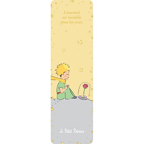 KIUB Lesezeichen "Petit Prince", sitzend und belebt, seine Rose – Maße: 17 x 5 cm von KIUB