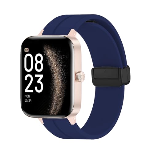 KIUVKAS Smartwatch Damen Herren, 1.95" Zoll-Touchscreen Smart Watch mit Telefonfunktion 140+ Sportmodus Sportuhr, Wasserdichter Fitness Tracker mit Schlafüberwachung Herzfrequenz für Android iOS von KIUVKAS