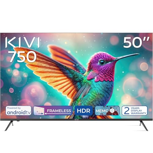 KIVI 50U750NB Smart TV Rahmenlos – Fernseher 50 Zoll UHD 4K, Smart TV 50, VA Panel, vergleichbar mit OLED-Qualität, HDR10, Android 11.0, WLAN & Bluetooth, Netflix HBO-fähig KIVI 50U750NB Smart TV Rahmenlos – Fernseher 50 Zoll UHD 4K, Smart TV 50, VA Panel, vergleichbar mit OLED-Qualität, HDR10, Android 11.0, WLAN & Bluetooth, Netflix HBO-fähig von KIVI