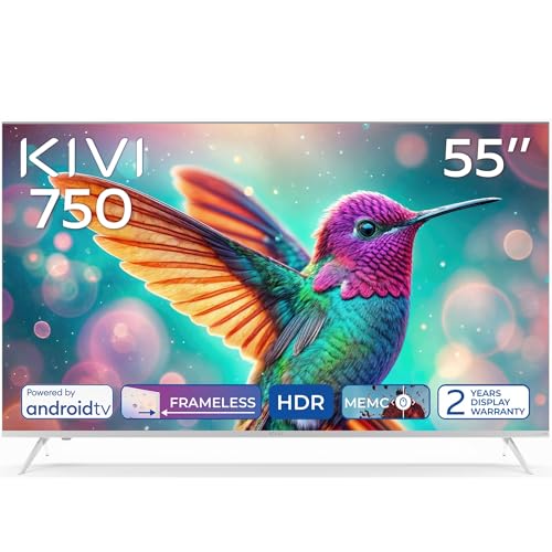 KIVI 55U750NW Smart TV Rahmenlos – Fernseher 55 Zoll UHD 4K, Smart TV 55, VA Panel, vergleichbar mit OLED-Qualität, HDR10, Android 11.0, WLAN & Bluetooth, Netflix HBO-fähig, Attraktive Dollar-Preise KIVI 55U750NW Smart TV Rahmenlos – Fernseher 55 Zoll UHD 4K, Smart TV 55, VA Panel, vergleichbar mit OLED-Qualität, HDR10, Android 11.0, WLAN & Bluetooth, Netflix HBO-fähig, Attraktive Dollar-Preise von KIVI