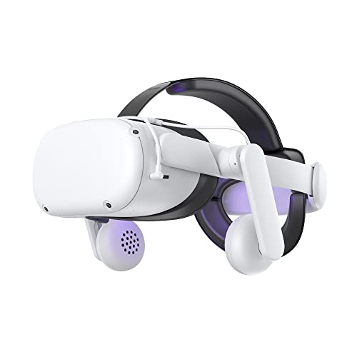 KIWI design On-Ear Audio Strap kompatibel mit Quest 2 Zubehör, Headstrap mit Kopfhörern für verbesserten Soundeffekt und verstärktes Eintauchen in VR von KIWI design