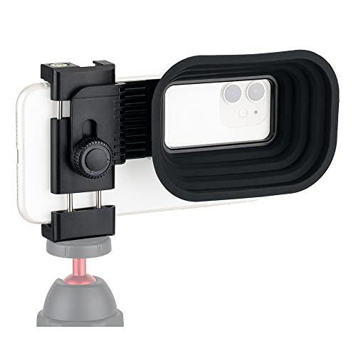 KIWIFOTOS 2 in 1 Smartphone Universal Anti-Reflection Hood mit Abnehmbarer Phone Clip Geeignet für iPhone und Android Beseitigen Sie Fenster Reflektionen und Blendung von KIWIFOTOS