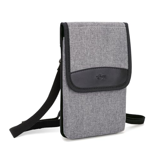 KIWIFOTOS Handy-Reisetasche, Holster mit Schultergurt, multifunktionale Hülle für Smartphone, Karte, Brille Innenmaße: 110 x 180 x 20mm (4.3 x 7.1 x 0.8) von KIWIFOTOS