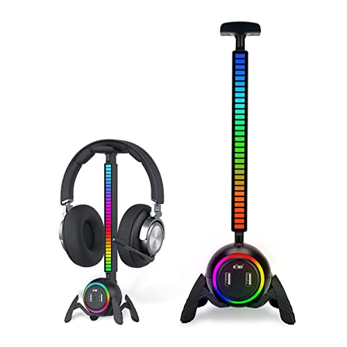 KIWIFOTOS Headset-Ständer mit USB-Hub, RGB-Kopfhörerständer mit Spinnen-Design, rutschfeste Unterseite, PC-Gaming-Zubehör, geeignet für Desktop-Tischspiele, Kopfhörer-Zubehör KIWIFOTOS Headset-Ständer mit USB-Hub, RGB-Kopfhörerständer mit Spinnen-Design, rutschfeste Unterseite, PC-Gaming-Zubehör, geeignet für Desktop-Tischspiele, Kopfhörer-Zubehör von KIWIFOTOS