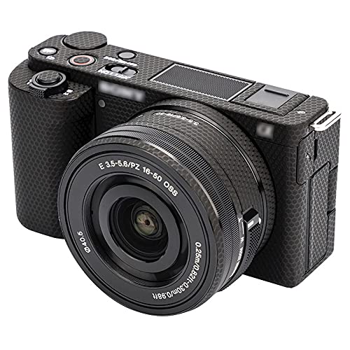 KIWIFOTOS Kameragehäuse Aufkleber Body Protector für Sony ZV-E10 + 16–50 mm Objektiv, 3M Anti-Kratzer Aufkleber Schutzfolien DSLR Kamera Schutzabdeckung – Matrix Schwarz von KIWIFOTOS