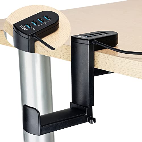 KIWIFOTOS Kopfhörer Ständer Kopfhörerhalter mit 360° drehbarem Gaming Headset Halterung Halter, Headphone Stand Schreibtisch Kopfhöreraufhänger Kopfhörer Clip - mit USB 3.0 x1 + USB 2.0 x3, Schwarz KIWIFOTOS Kopfhörer Ständer Kopfhörerhalter mit 360° drehbarem Gaming Headset Halterung Halter, Headphone Stand Schreibtisch Kopfhöreraufhänger Kopfhörer Clip - mit USB 3.0 x1 + USB 2.0 x3, Schwarz von KIWIFOTOS