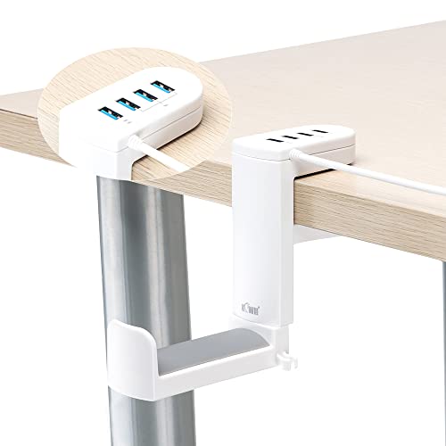 KIWIFOTOS Kopfhörer Ständer Kopfhörerhalter mit 360° drehbarem Gaming Headset Halterung Halter, Headphone Stand Schreibtisch Kopfhöreraufhänger Kopfhörer Clip - mit USB 3.0 x1 + USB 2.0 x3, Weiß KIWIFOTOS Kopfhörer Ständer Kopfhörerhalter mit 360° drehbarem Gaming Headset Halterung Halter, Headphone Stand Schreibtisch Kopfhöreraufhänger Kopfhörer Clip - mit USB 3.0 x1 + USB 2.0 x3, Weiß von KIWIFOTOS