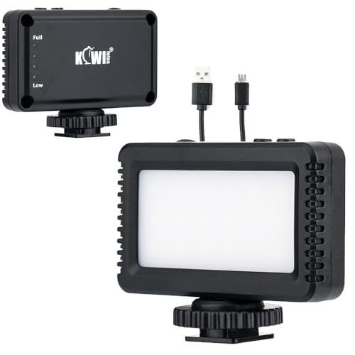 KIWIFOTOS Mini LED Videoleuchte, Tragbare Kamera Licht Wiederaufladbar 5600K CRI 95+ for Sony ZV-E10 II ZV-1F ZV-1 II A6000 A6100 A6300 RX100 VII Camera, Action Camera DJI OSMO Smartphone KIWIFOTOS Mini LED Videoleuchte, Tragbare Kamera Licht Wiederaufladbar 5600K CRI 95+ for Sony ZV-E10 II ZV-1F ZV-1 II A6000 A6100 A6300 RX100 VII Camera, Action Camera DJI OSMO Smartphone von KIWIFOTOS