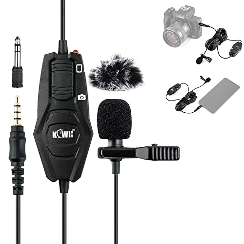KIWIFOTOS Omnidirektionales Lavalier-Mikrofon mit 3,5 mm auf 6,5 mm Klinkenadapter für Kameras, Camcorder, Computer, Zoom-Handyrecorder, Smartphones, PCs, Gitarre, Laptops und Tablets KIWIFOTOS Omnidirektionales Lavalier-Mikrofon mit 3,5 mm auf 6,5 mm Klinkenadapter für Kameras, Camcorder, Computer, Zoom-Handyrecorder, Smartphones, PCs, Gitarre, Laptops und Tablets von KIWIFOTOS