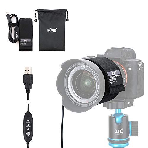 KIWIFOTOS USB-Objektiv-Tauheizungs-Wärmestreifen mit Temperaturregler Kondensationsschutz für Kamera-DSLR-Objektivteleskope Okulare Heizung von KIWIFOTOS