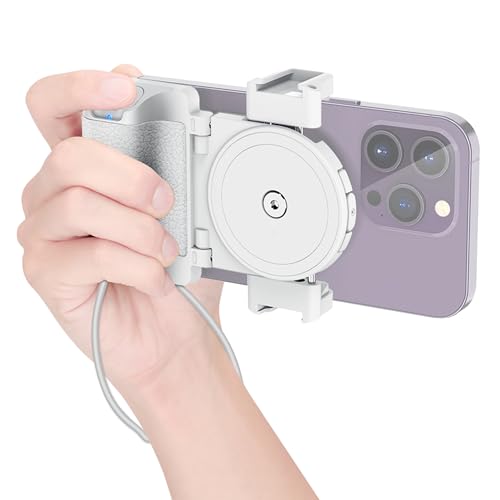 Kompakter Smartphone Griffhalter mit Abnehmbarer Drahtloser Fernbedienung und Cold Shoe Halterungen Kompatibel mit iPhone 16 15 14 13 12 11 Galaxy PIXEL MATE 55-90 mm Breit für Vlog Video Foto (Weiß) Kompakter Smartphone Griffhalter mit Abnehmbarer Drahtloser Fernbedienung und Cold Shoe Halterungen Kompatibel mit iPhone 16 15 14 13 12 11 Galaxy PIXEL MATE 55-90 mm Breit für Vlog Video Foto (Weiß) von KIWIFOTOS