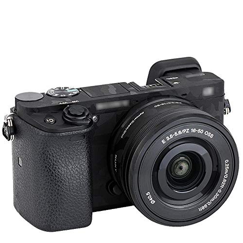 Schutzfolie für Sony a6300, a6400 + 16-50 mm Objektiv-Kits, DSLR-Kamera-Aufkleber, Kratzfest, Tarnmuster, Schwarz Schutzfolie für Sony a6300, a6400 + 16-50 mm Objektiv-Kits, DSLR-Kamera-Aufkleber, Kratzfest, Tarnmuster, Schwarz von KIWIFOTOS