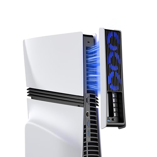 KIWIHOME Kühllüfter für die PS5 Pro, Effizienter Lüfter mit regelbarer Geschwindigkeit & Auto, leises Kühlzubehör mit USB 3.0-Port und LED, Exklusiv für PS5 Pro (Nicht kompatibel mit PS5/PS5 Slim) KIWIHOME Kühllüfter für die PS5 Pro, Effizienter Lüfter mit regelbarer Geschwindigkeit & Auto, leises Kühlzubehör mit USB 3.0-Port und LED, Exklusiv für PS5 Pro (Nicht kompatibel mit PS5/PS5 Slim) von KIWIHOME