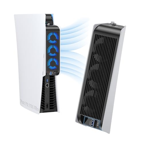 Kühlzubehör für ALTE PS5-Version, KIWIHOME PS5-Lüfter mit LED, automatischer Geschwindigkeitsregelung und USB3.0-Hubs, für PS5 Disc und Digital Edition, nicht für PS5 Slim/PS5 Pro (Weiß) Kühlzubehör für ALTE PS5-Version, KIWIHOME PS5-Lüfter mit LED, automatischer Geschwindigkeitsregelung und USB3.0-Hubs, für PS5 Disc und Digital Edition, nicht für PS5 Slim/PS5 Pro (Weiß) von KIWIHOME