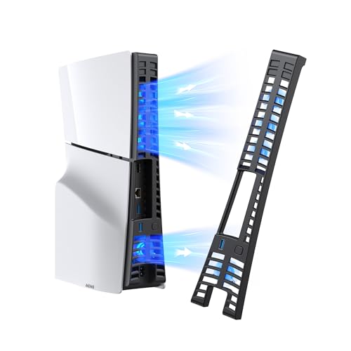 KIWIHOME Lüfter für PS5 Slim, PS5 Slim Vier Lüfter mit automatischer Geschwindigkeitseinstellung, leiseres Kühlzubehör mit LED und USB3.0-Hubs, für PS5 Slim Disc & Digital Editions, Nicht für PS5 Pro KIWIHOME Lüfter für PS5 Slim, PS5 Slim Vier Lüfter mit automatischer Geschwindigkeitseinstellung, leiseres Kühlzubehör mit LED und USB3.0-Hubs, für PS5 Slim Disc & Digital Editions, Nicht für PS5 Pro von KIWIHOME