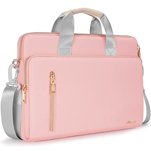 KIZUNA 14 Zoll Laptoptasche Laptop Tasche Notebook Case für MacBook Air 15 M2 2023/14" Lenovo IdeaPad Flex 5/Flex 6 & 14/ThinkPad L14 Gen 3/HP EliteBook 840 G5/Dell Hülle Sleeve Shoulder Bag,Rosa von KIZUNA