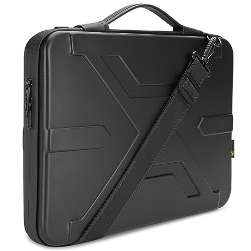 KIZUNA Laptop Tasche 14-15 Zoll Hartschalen Eva Notebook Laptoptasche für MacBook Air 15 M2 2023/MacBook Pro 16 M2 Max/Lenovo IdeaPad Flex 5i/IdeaPad 5 Pro/HP Envy x360 15/Dell XPS Hülle Case,Schwarz von KIZUNA