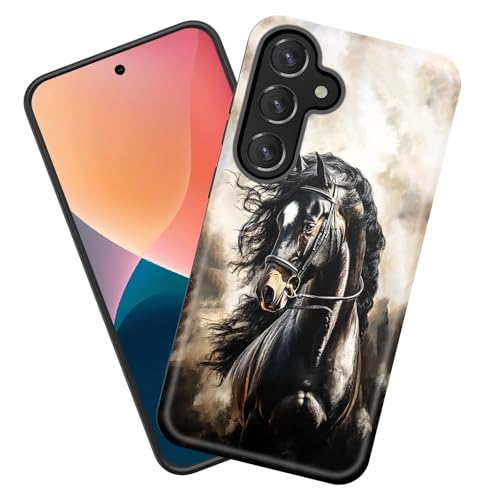 KJFHDJFDH Schutzhülle für Galaxy A26 5G, strapazierfähig, stoßfest, weiches Silikongummi und Hartplastik, Hybrid-Schutzhülle für Samsung Galaxy A26 5G 6,7 Zoll 2025, schwarzes Pferd KJFHDJFDH Schutzhülle für Galaxy A26 5G, strapazierfähig, stoßfest, weiches Silikongummi und Hartplastik, Hybrid-Schutzhülle für Samsung Galaxy A26 5G 6,7 Zoll 2025, schwarzes Pferd von KJFHDJFDH