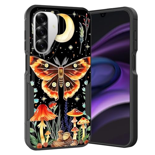 KJFHDJFDH Schutzhülle für Galaxy A26 5G, zweilagig, Hybrid, strapazierfähig, stoßfest, harter PC + weiche Silikon-Schutzhülle für Samsung Galaxy A26 5G 17 cm (6,7 Zoll) 2025, Vintage-Pilz von KJFHDJFDH
