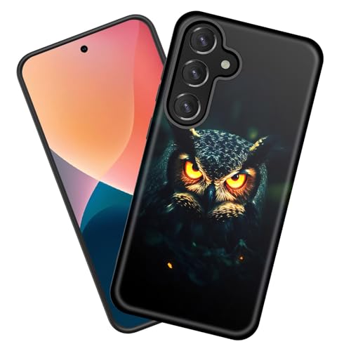 KJFHDJFDH Schutzhülle für Galaxy A36 5G, strapazierfähig, stoßfest, weiches Silikongummi und Hartplastik, Hybrid-Schutzhülle für Samsung Galaxy A36 5G 17 cm (6,7 Zoll) 2025, niedliche Eule von KJFHDJFDH