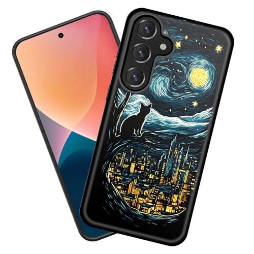 KJFHDJFDH Schutzhülle für Galaxy A36 5G, strapazierfähig, stoßfest, weiches Silikongummi und Hartplastik, Hybrid-Schutzhülle für Samsung Galaxy A36 5G 6,7 Zoll 2025, schwarze Katze, Sternennacht KJFHDJFDH Schutzhülle für Galaxy A36 5G, strapazierfähig, stoßfest, weiches Silikongummi und Hartplastik, Hybrid-Schutzhülle für Samsung Galaxy A36 5G 6,7 Zoll 2025, schwarze Katze, Sternennacht von KJFHDJFDH