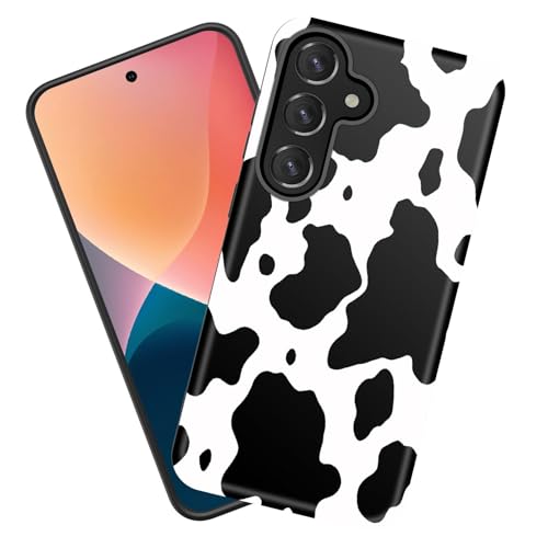 KJFHDJFDH Schutzhülle für Galaxy A56 5G, robust, stoßfest, weiches Silikongummi und Hartplastik, Hybrid-Schutzhülle für Samsung Galaxy A56 5G 17 cm (6,7 Zoll) 2025, Kuhdruck von KJFHDJFDH