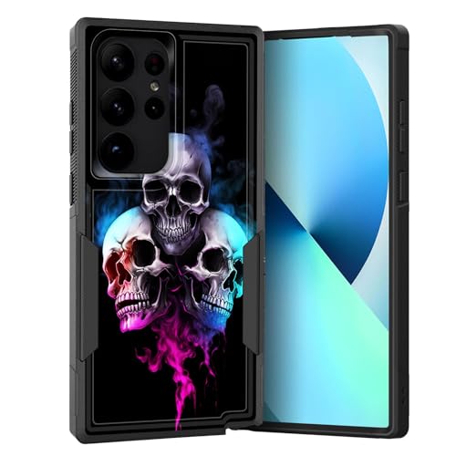 KJFHDJFDH Schutzhülle für Galaxy S24 Ultra, zweilagig, Hybrid, strapazierfähig, stoßfest, harter PC + weiche Silikon-Schutzhülle für Samsung Galaxy S24 Ultra 17,3 cm (6,8 Zoll) 2024, rauchende von KJFHDJFDH