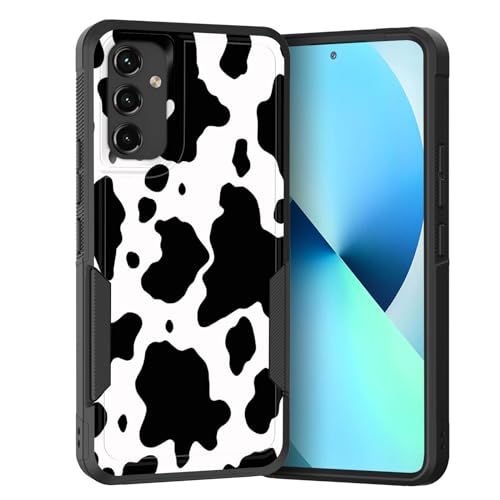KJFHDJFDH Schutzhülle für Galaxy S24 Plus, zweilagig, Hybrid-Hülle, robust, stoßfest, harter PC + weiche Silikon-Schutzhülle für Samsung Galaxy S24 Plus 5G 17 cm (6,7 Zoll) 2024, Kuhdruck von KJFHDJFDH