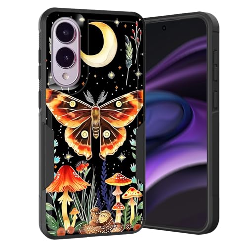 KJFHDJFDH Schutzhülle für Samsung Galaxy S25 Edge 2025, zweilagig, Hybrid-Hybrid-Hülle, robust, stoßfest, harter PC + weiche Silikon-Schutzhülle für Samsung Galaxy S25 Edge 2025, Vintage-Pilz von KJFHDJFDH