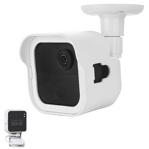 Wandhalterung für Blink Outdoor 4 (4. Generation) & Blink Outdoor (3. Generation) Kamera, wetterfestes Schutzgehäuse und 360 Grad verstellbare Halterung mit Sync-Modul 2 Halterung (1 Packung, Weiß) von KJRIVER